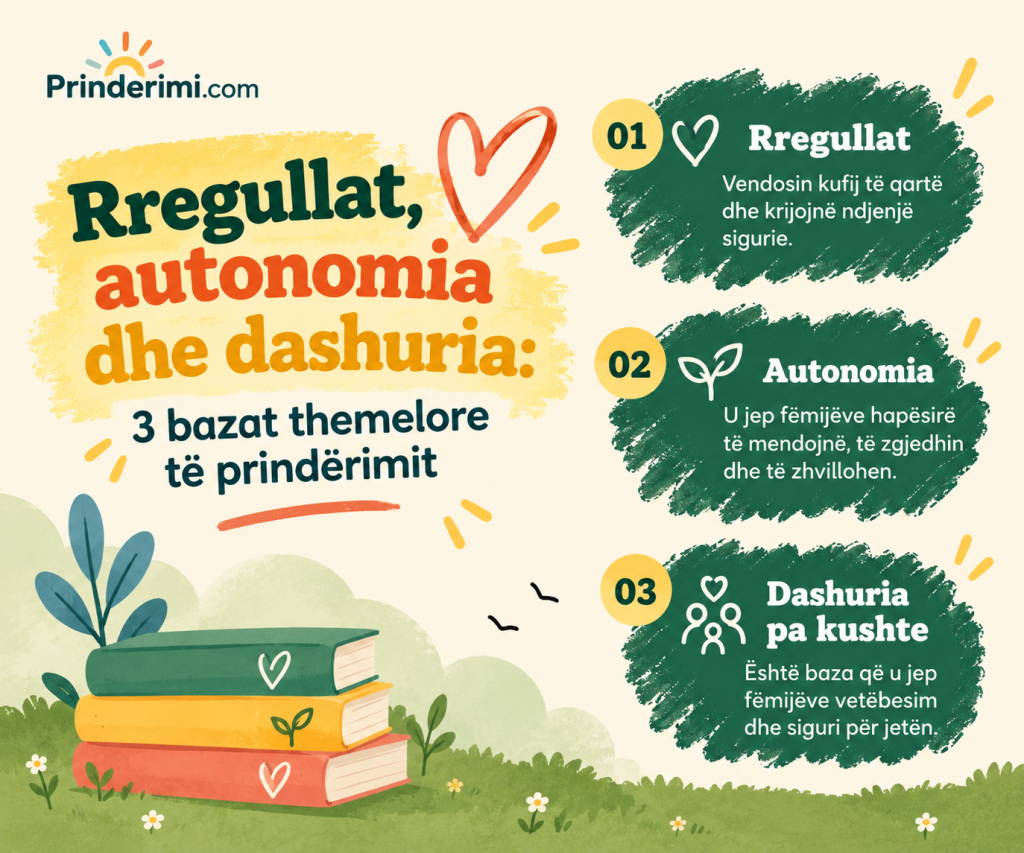 Rregullat, autonomia dhe dashuria: 3 bazat themelore të prindërimit