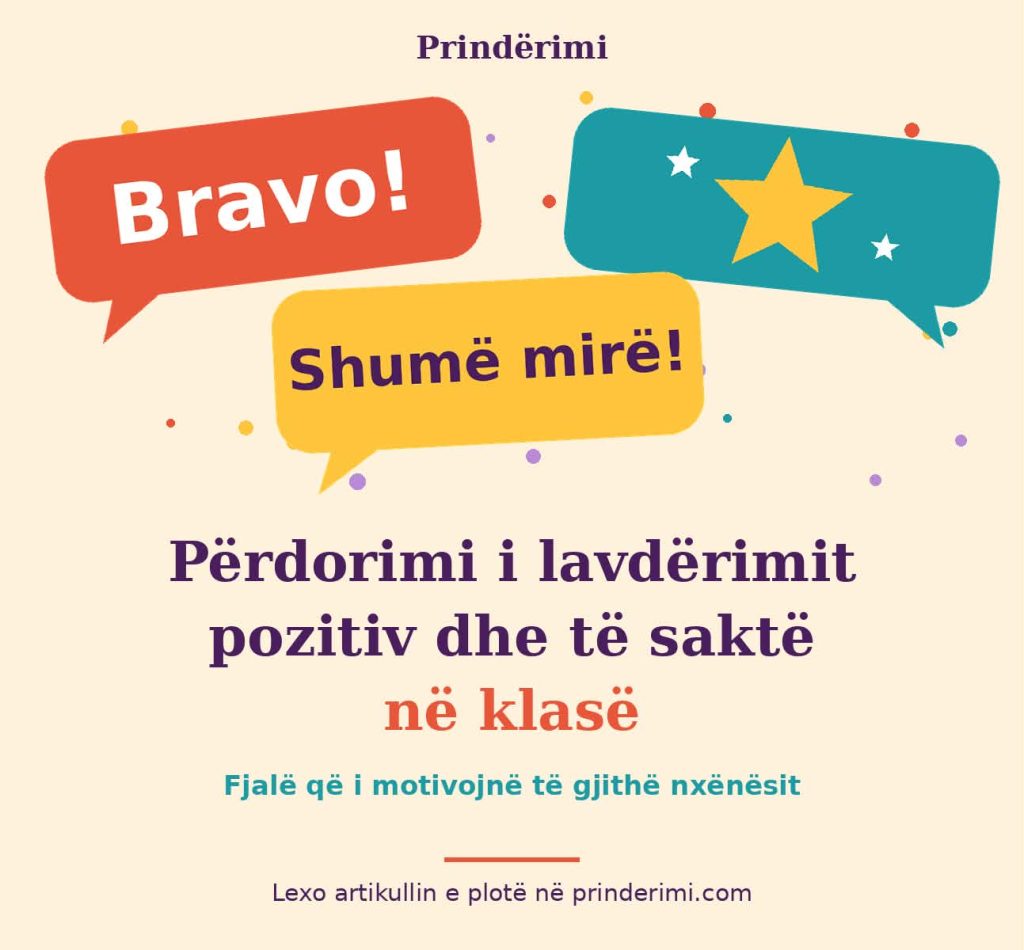 Përdorimi i lavdërimit pozitiv dhe të saktë në klasë